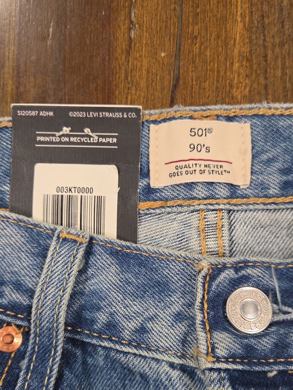 Levi's 501 '90s Western Chaps Denim Jeans - Picture 6 of 9
